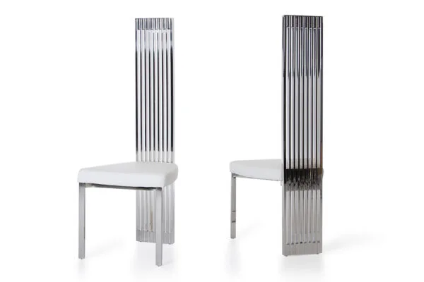 Modrest Elise Modern White Leatherette Dining Chair - Image 5