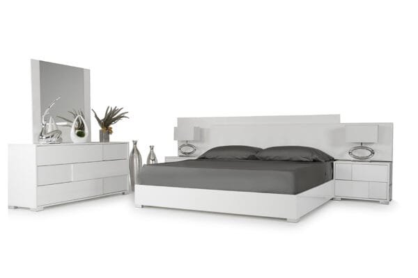 Modrest Monza Italian Modern White Nightstand - Image 3