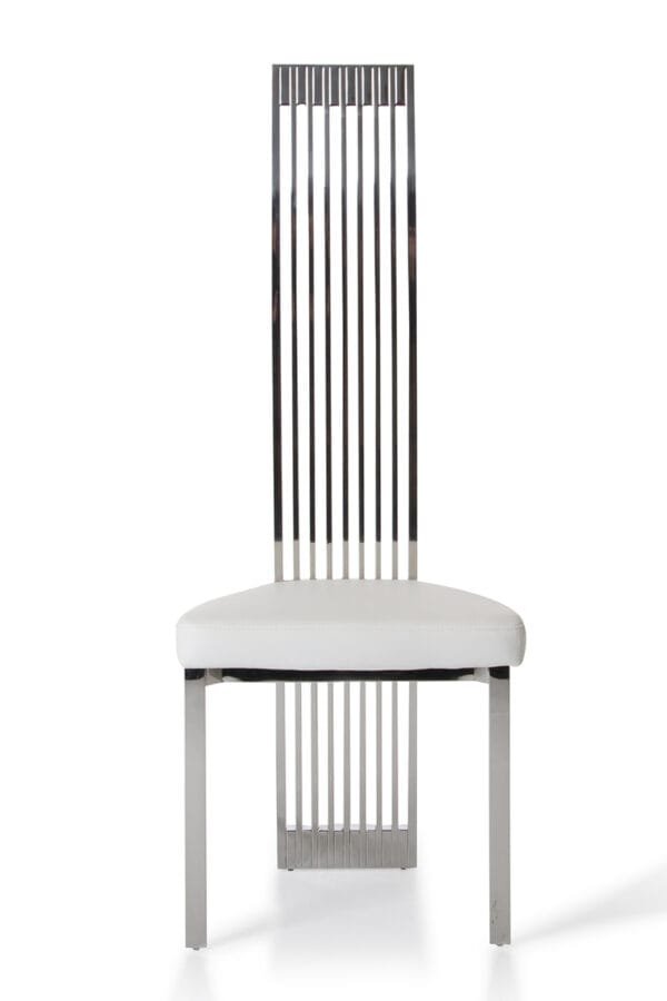 Modrest Elise Modern White Leatherette Dining Chair - Image 4
