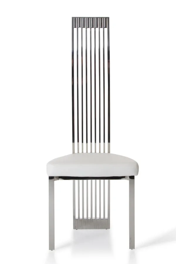 Modrest Elise Modern White Leatherette Dining Chair - Image 4
