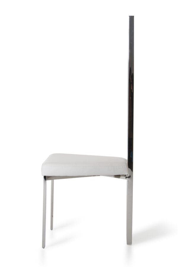Modrest Elise Modern White Leatherette Dining Chair - Image 3