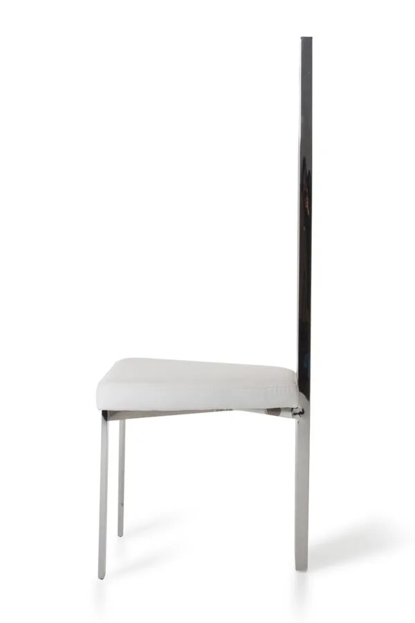 Modrest Elise Modern White Leatherette Dining Chair - Image 3