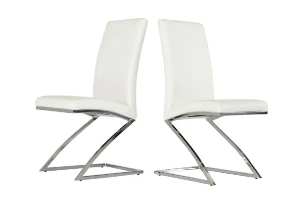 Angora - Modern White Dining Chair (Set of 2) - Image 3