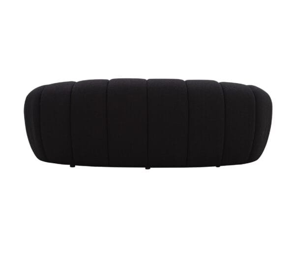 Divani Casa Yolonda - Modern Curved Black Fabric Loveseat - Image 2