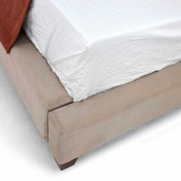 Eastern King Modrest McKamey - Modern Beige Fabric Bed