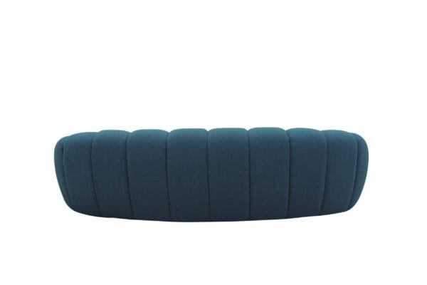 Divani Casa Yolonda - Modern Curved Dark Teal Fabric Sofa - Image 4