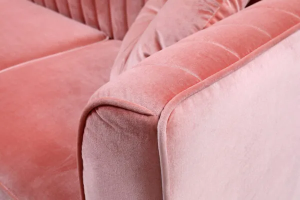 Divani Casa - Rachel Modern Pink Velvet Left Facing Sectional Sofa