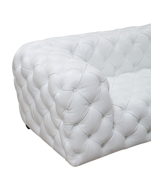 Divani Casa Dexter Transitional White Full Italian Leather Sofa - Image 3