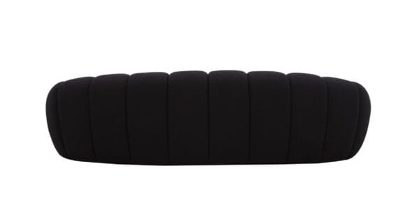 Divani Casa Yolonda - Modern Curved Black Fabric Sofa - Image 3