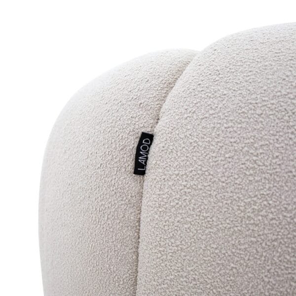 Divani Casa Yolonda - Modern Curved Beige Fabric Loveseat - Image 3
