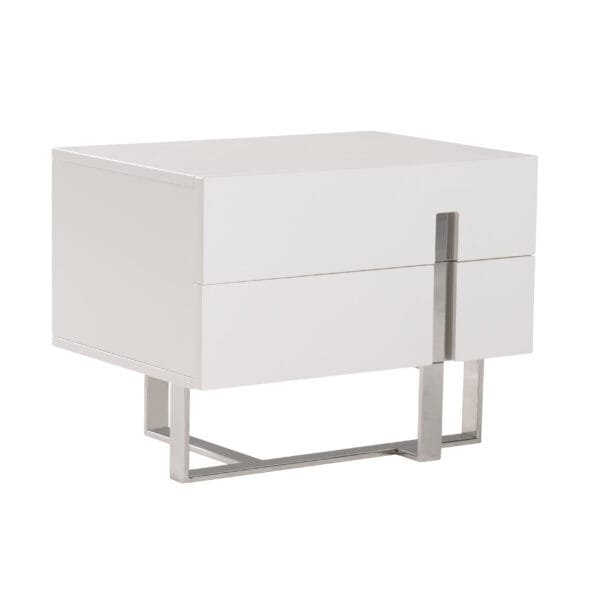 Voco Modern White Bedroom Nightstand - Image 3