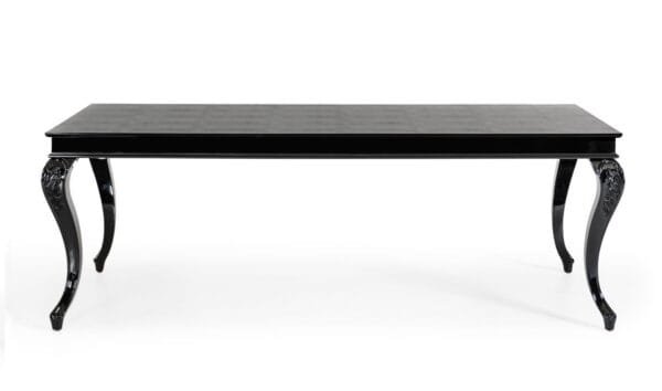 A&X Sovereign Transitional Black Crocodile Dining Table w/ Black Gloss Legs - Image 4