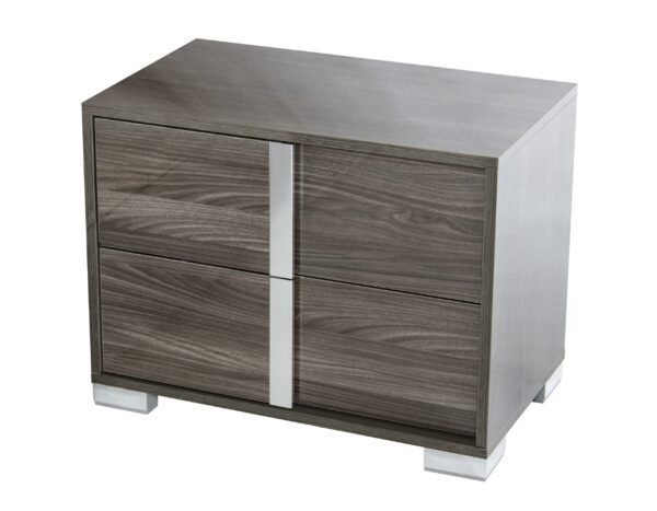 Modrest San Marino Modern Grey Nightstand - Image 3