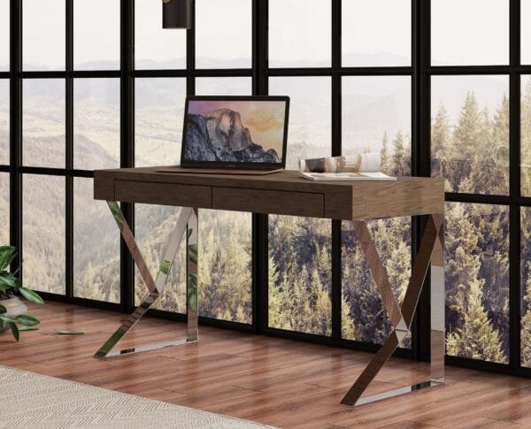 Ferris Modern Walnut Office Desk - Image 3