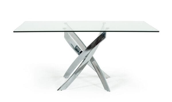 Modrest Pyrite Modern Rectangular Glass Dining Table - Image 4