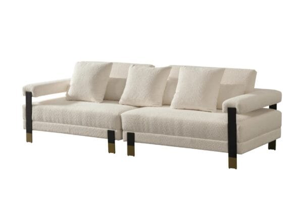 Divani Casa Stratford - Modern Off-White Fabric Sofa Set - Image 2