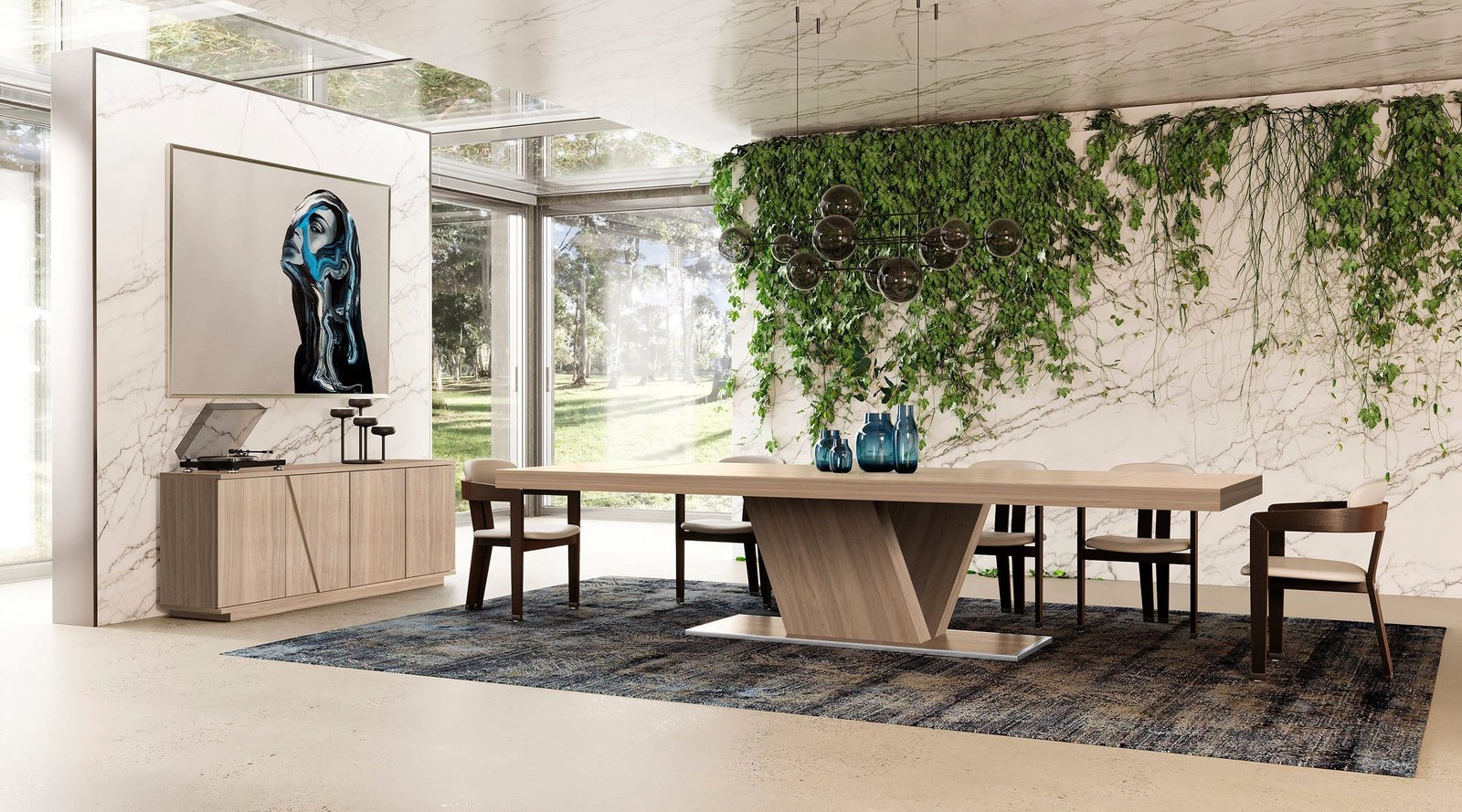 Nova Domus Victoria - Italian Modern Walnut Caracalla Buffet 1 Nova Domus Victoria - Italian Modern Walnut Caracalla Buffet