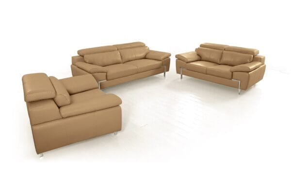 Divani Casa Grange - Modern Camel Leather Sofa Set - Image 2