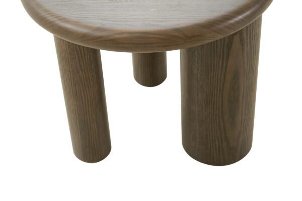 Modrest Strauss - Contemporary Brown Ash Round Tall End Table