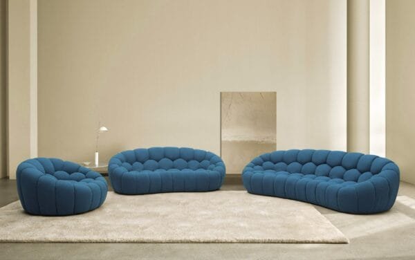 Divani Casa Yolonda - Modern Curved Dark Teal Fabric Chair - Image 4