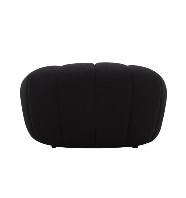 Divani Casa Yolonda - Modern Curved Black Fabric Chair - Image 2