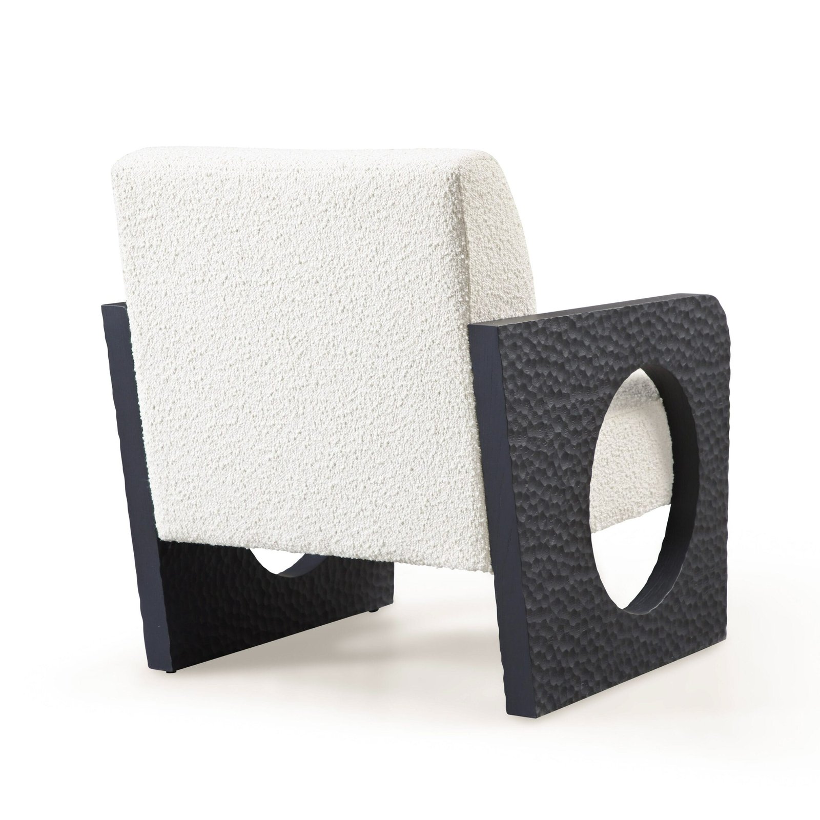 Modrest Midland - Modern Off White Fabric + Black Oak Accent Chair - Image 3