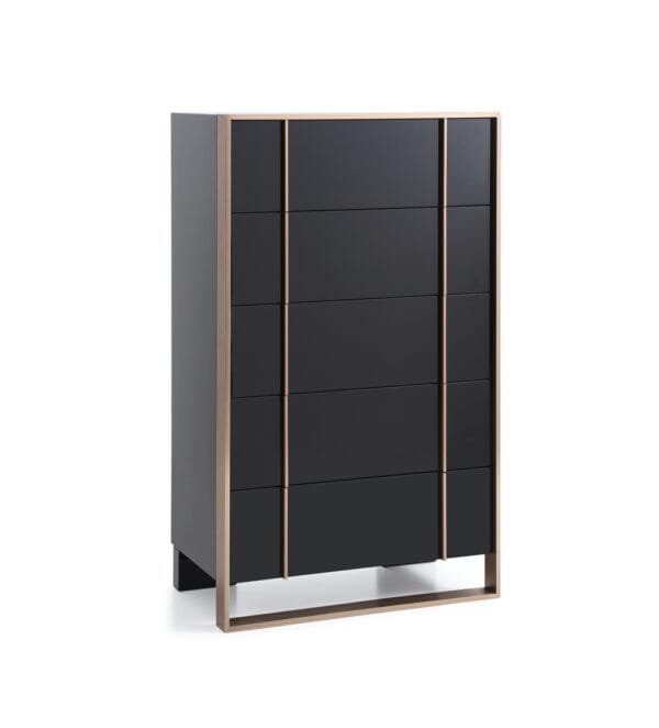 Nova Domus Cartier Modern Black & Rosegold Chest - Image 4