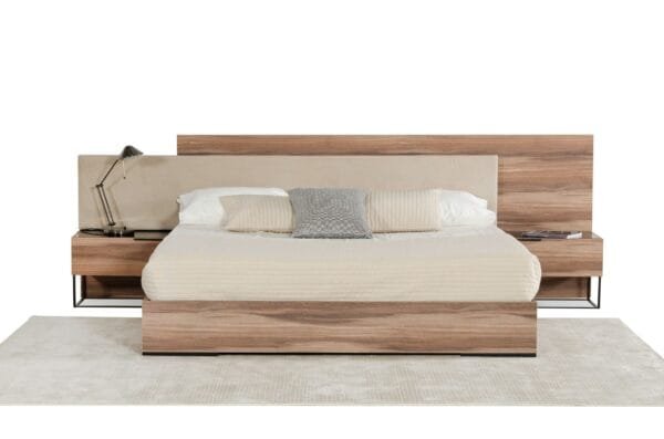 Nova Domus Matteo - Italian Modern Walnut & Fabric Bed - Image 5