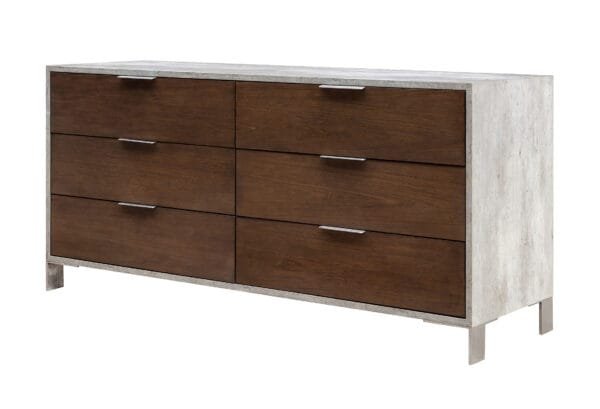 Nova Domus Conner Modern Dark Walnut & Faux Concrete Dresser - Image 4