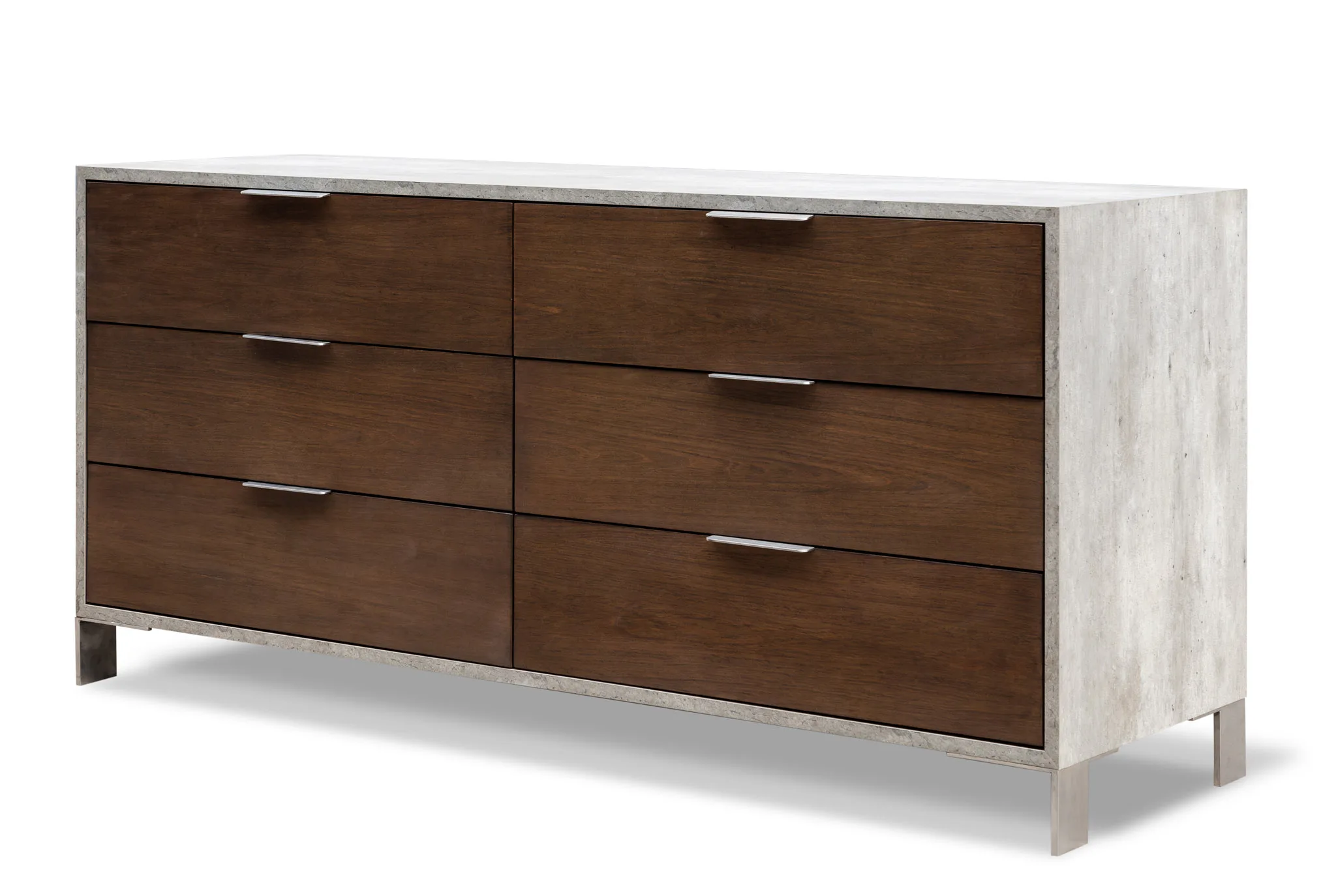 Eastern King Nova Domus Conner Modern Dark Walnut & Concrete Bedroom Set