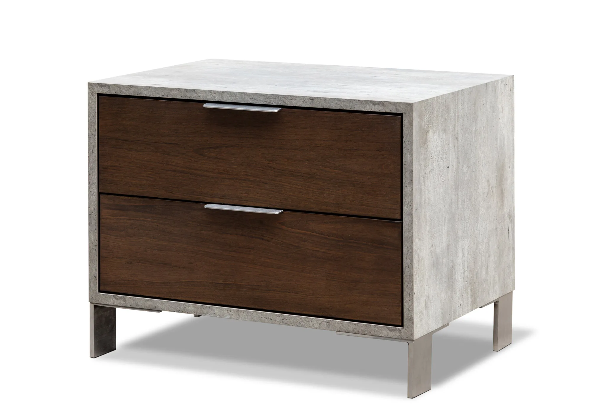 Eastern King Nova Domus Conner Modern Dark Walnut & Concrete Bedroom Set - Image 3