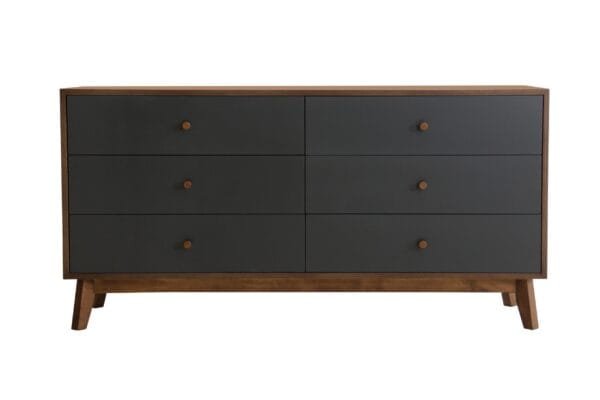 Nova Domus Dali Mid-Century Grey & Walnut Dresser - Image 4