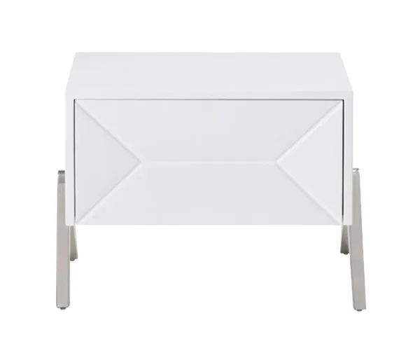 Modrest Candid Modern White Nightstand - Image 2