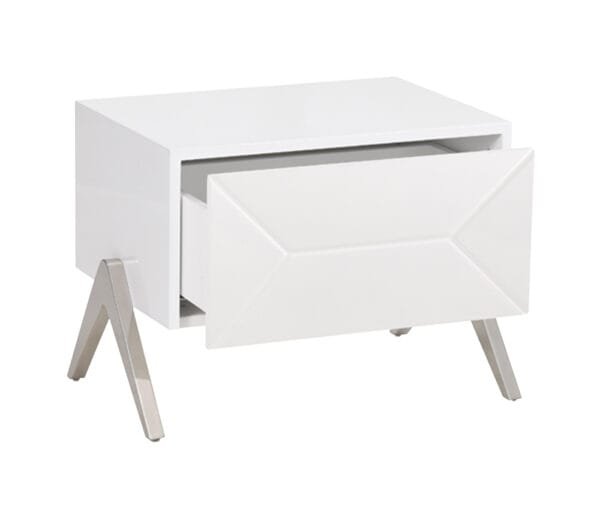 Modrest Candid Modern White Nightstand - Image 4