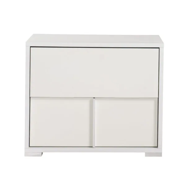 Modrest Nicla Italian Modern White Nightstand - Image 3
