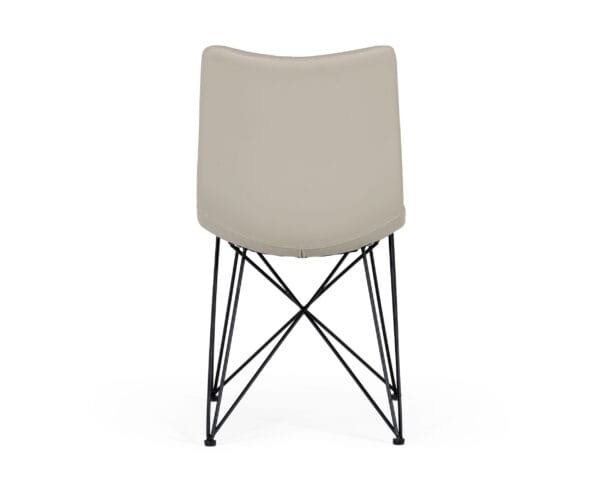 Naomi - Modern Grey Leatherette Dining Chair (Set of 2) - Image 4