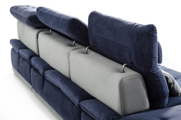 David Ferrari Daiquiri Italian Modern Blue & Grey Modular Sectional Sofa - Image 5
