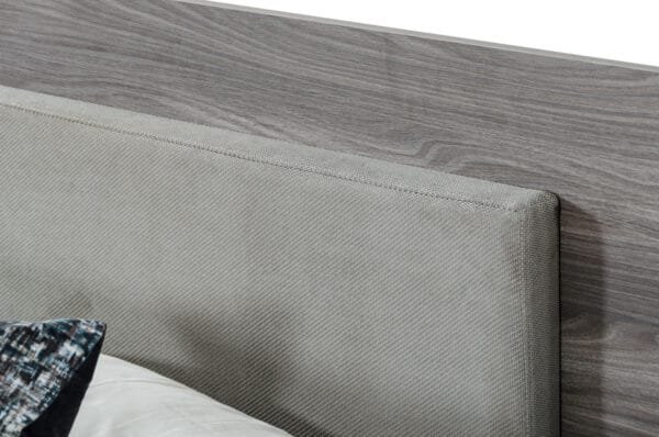 Nova Domus Enzo Italian Modern Grey Oak & Fabric Bedroom Set - Image 2