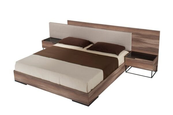 Nova Domus Matteo - Italian Modern Walnut & Fabric Bed - Image 2