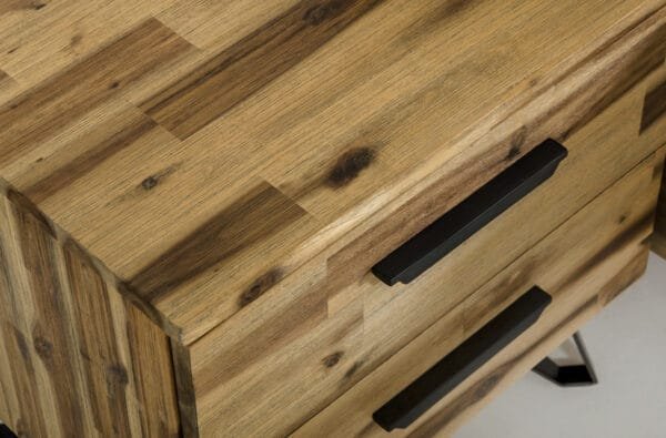 Modrest Sala Modern Light Wood Dresser & Mirror Set - Image 3