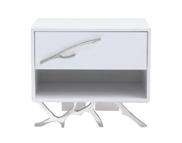 Modrest Legend Modern White Nightstand - Image 3
