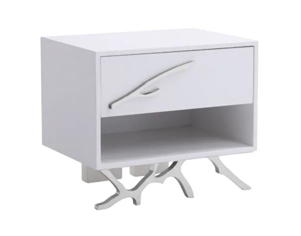 Modrest Legend Modern White Nightstand - Image 4