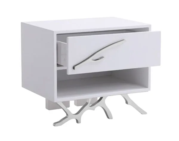 Modrest Legend Modern White Nightstand - Image 5