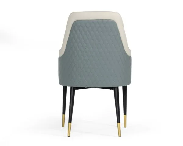 Modrest Duval Modern White & Grey Dining Chair - Image 3