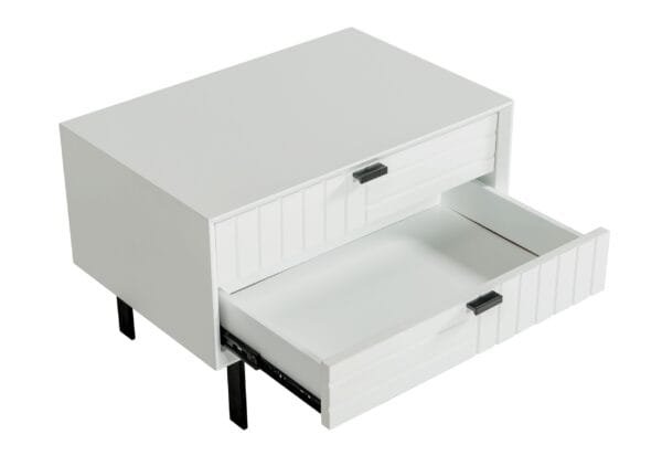 Nova Domus Valencia Contemporary White Nightstand - Image 3