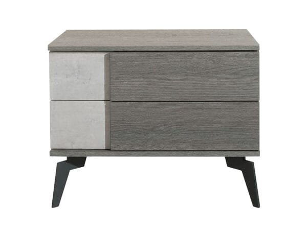 Nova Domus Palermo Italian Modern Faux Concrete & Grey Nightstand - Image 3