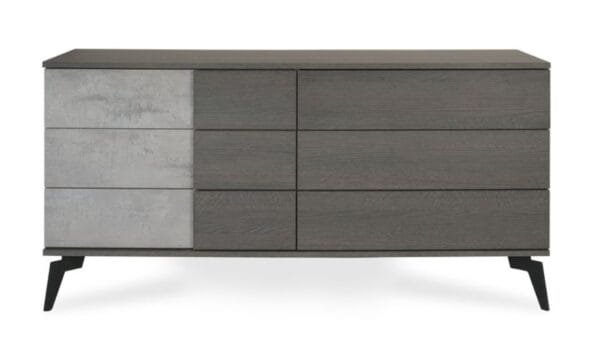 Nova Domus Palermo Italian Modern Faux Concrete & Grey Dresser - Image 3