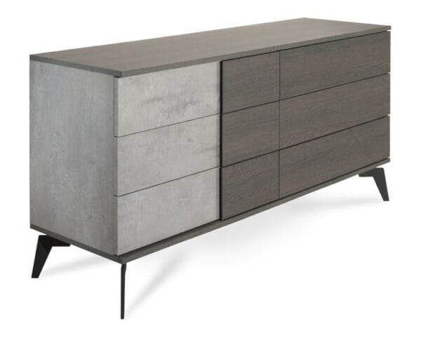 Nova Domus Palermo Italian Modern Faux Concrete & Grey Dresser - Image 4