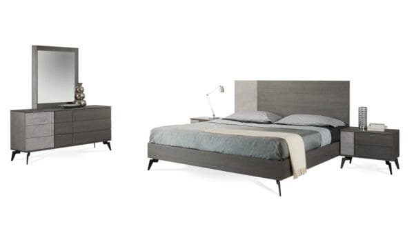 Nova Domus Palermo Italian Modern Faux Concrete & Grey Nightstand - Image 2