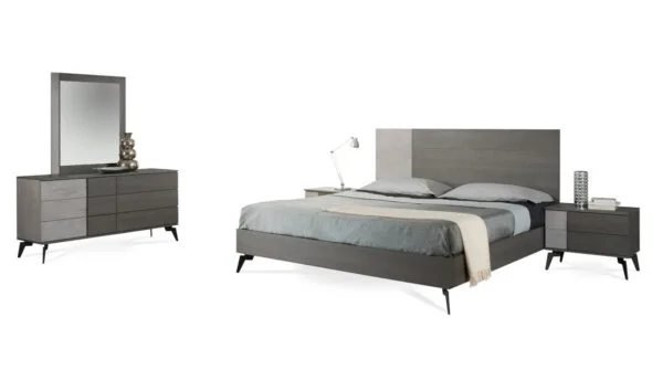 Nova Domus Palermo Italian Modern Faux Concrete & Grey Nightstand - Image 2